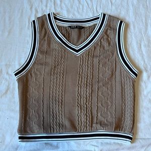 Brown Academic Sweater Vest